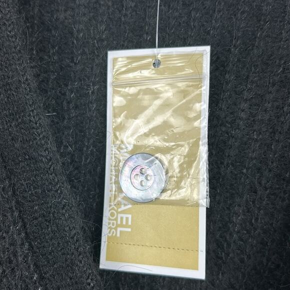 Michael Kors Women’s XS Black Wool Blend Long Oversized Duster Sweater NWT - Picture 5 of 10